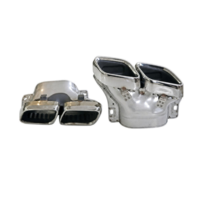 Vicrez C63 Tail Pipe Silver vz106182 | Mercedes-Benz C Class W205/C205 2015-2021
