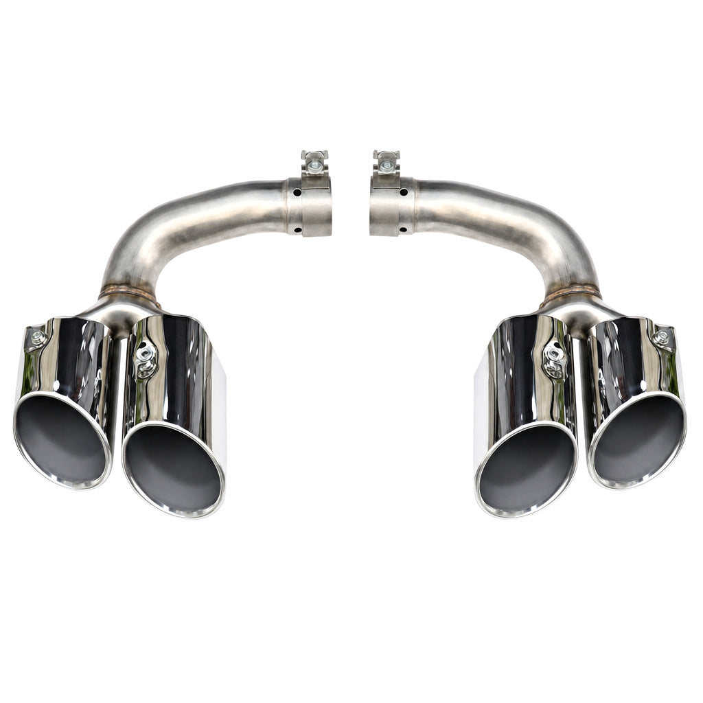 Vicrez Cayenne S Tail Pipe Gloss Silver vz106511 | Porsche Cayenne 2017-2024