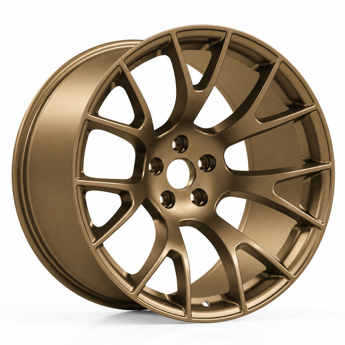 20x11 Hellcat Satin Bronze Staggered Wheels & Vicrez Performance VCORSA 305/35ZR20 & 315/35ZR20 All Season VT101 Tire Package vzn125412 | Dodge Durango Widebody 2011-2024